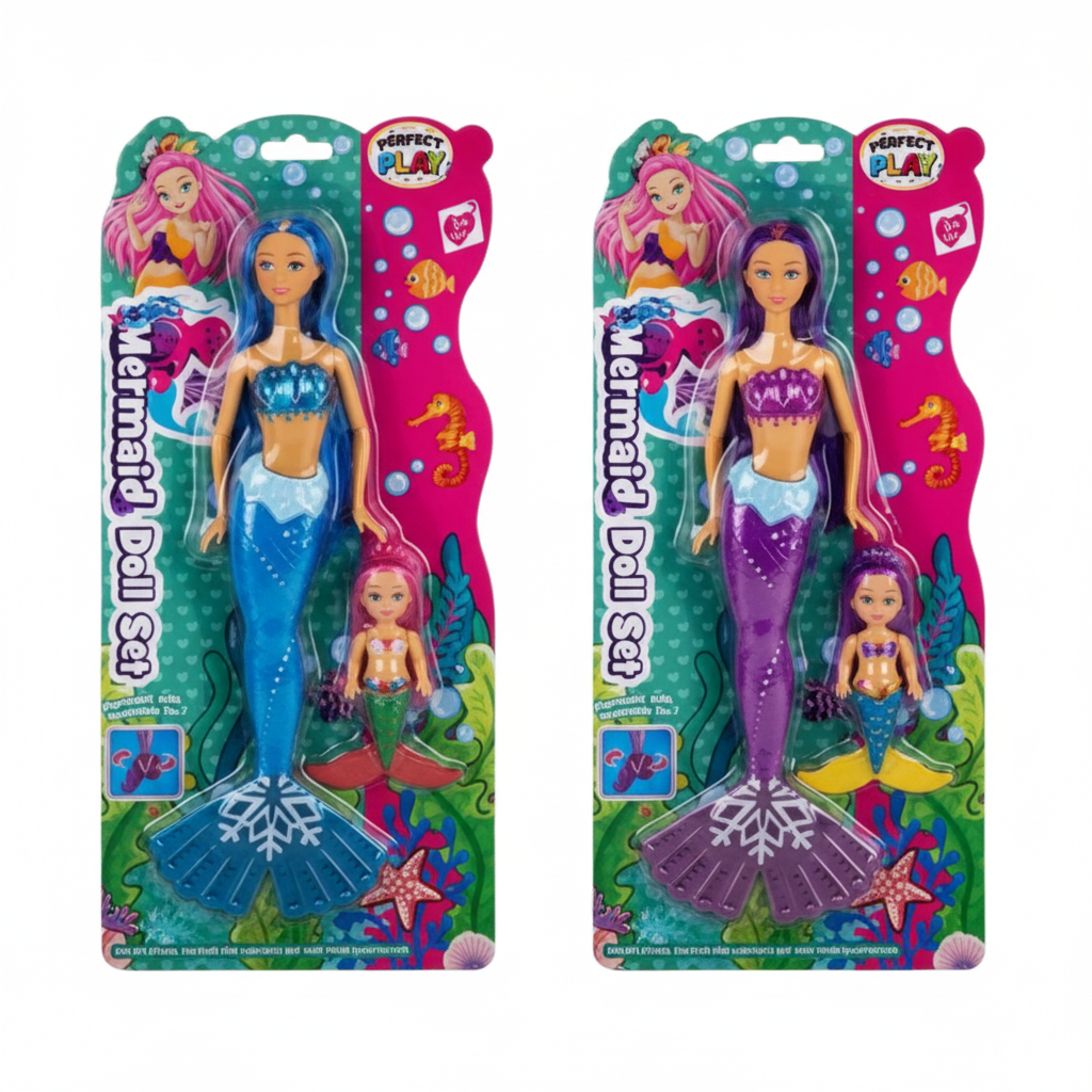 Mermaid Doll - Mother and Child - Various Colours