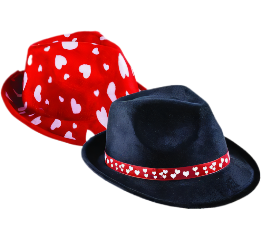 Dress Up Hats with Hearts - Various Colours