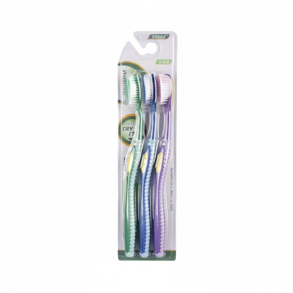 Medium Toothbrush (3-Pack) - Assorted Colours