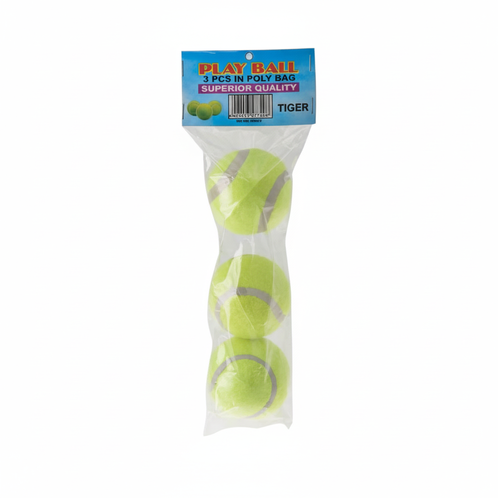 Yellow Tennis Balls in a Bag of 3