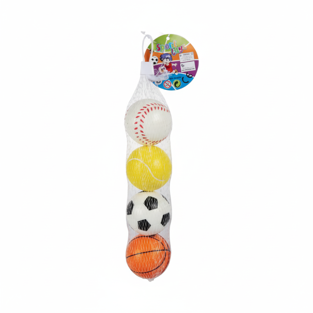 Soft Play Sport Balls - Set of 4 (5.5 cm)