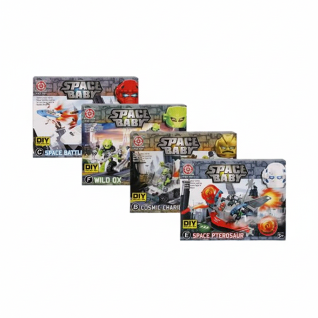 Space Themed Building Blocks with Assorted Styles