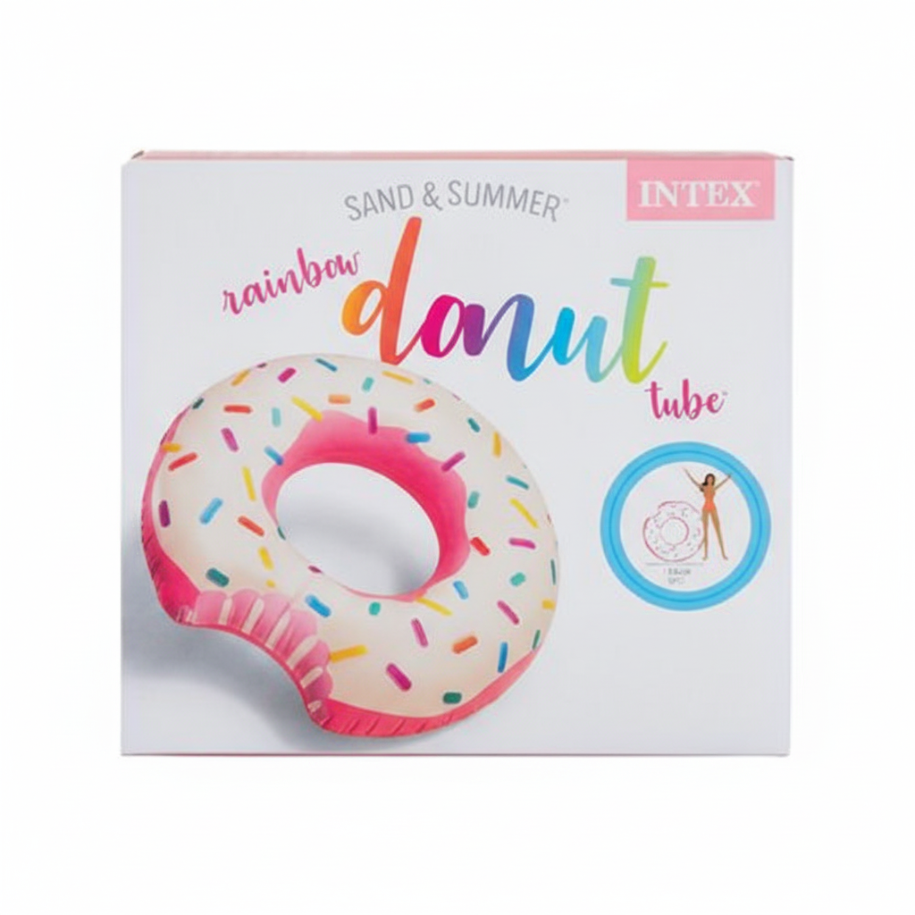 Pink Donut Tube for Ages 9 and Up (107 x 99 cm)