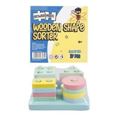 Edu Wood Shape Sorter - 11.7 x 2.5 cm
