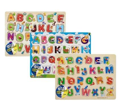 Alphabet Board A to Z - Wooden Push-In Board