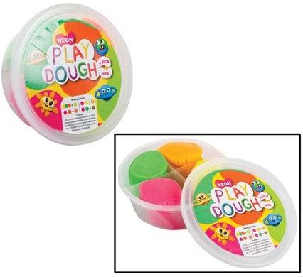 Neon Play Dough - 4 x 60g Tubs