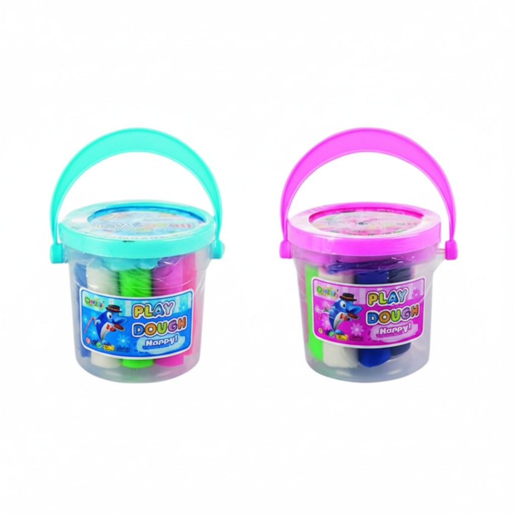 Play Dough Bucket with Dough and Accessories - Assorted