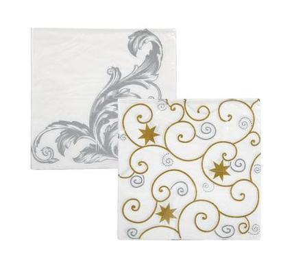 Serviettes - Assorted - 33cm - Pack of 20 - 2-Ply