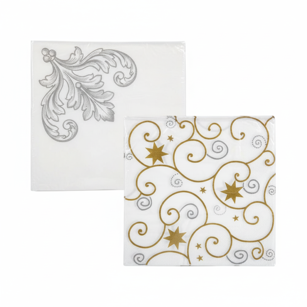 Serviettes - Assorted - 33cm - Pack of 20 - 2-Ply