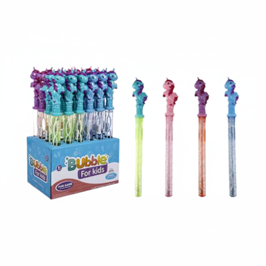 Bubble Wand with Unicorn Design (36 cm) - Various Colours