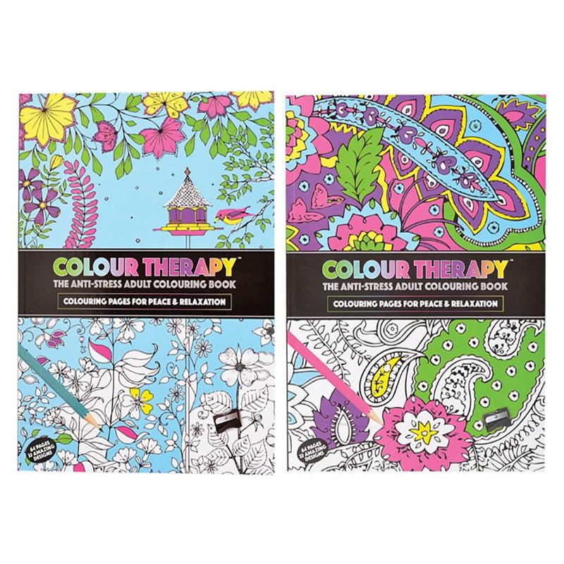Colouring Therapy Book Set - 64 Pages