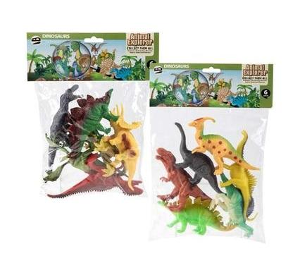 Animals Dinosaur Set - 6 Piece Assorted - 15 cm