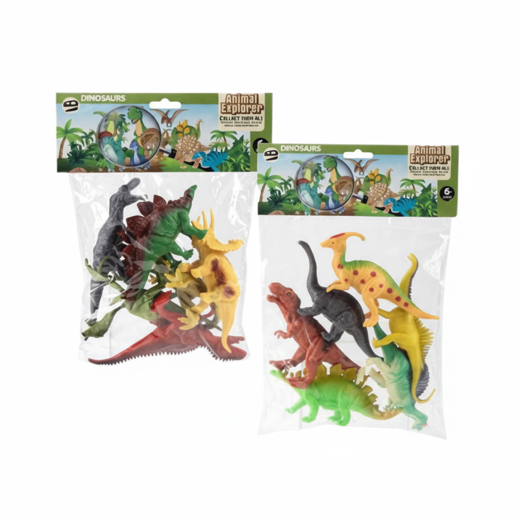 Animals Dinosaur Set - 6-Piece Assorted (15 cm)