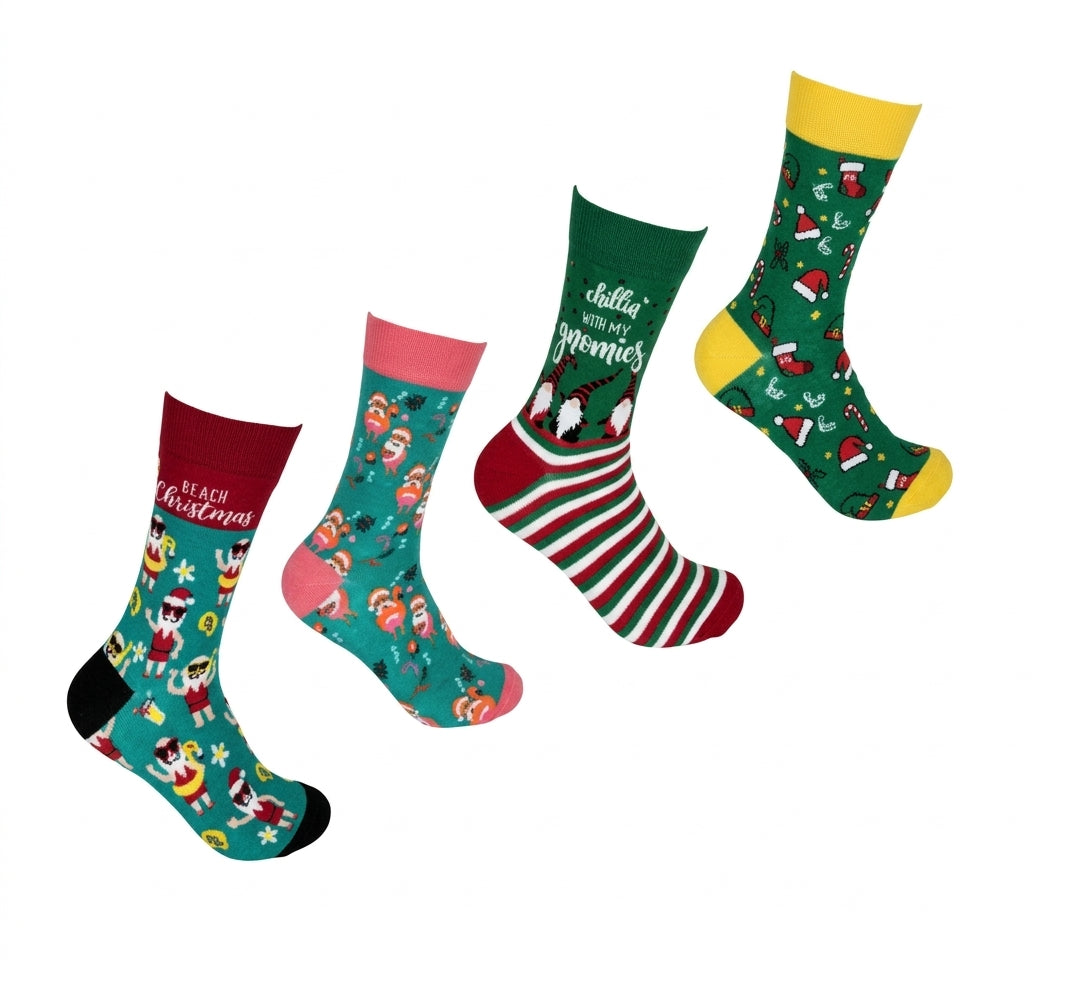 Christmas Socks for Men with Assorted Designs (Pack of 3)