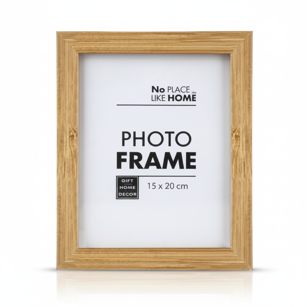 Medium Density Fibreboard Picture Frame with Bamboo Effect (15 x 20 cm)