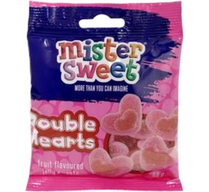 Mister Sweet Double Hearts - Fruit Flavoured Jellies - 60g