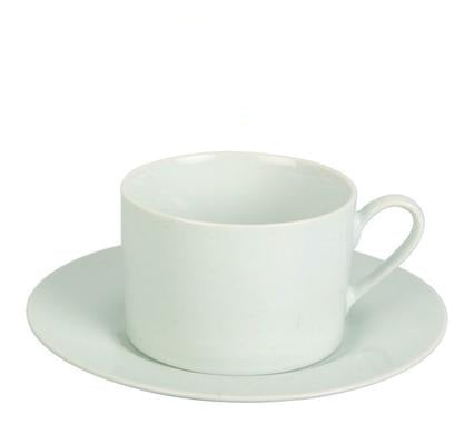 Whiteware Cup and Saucer - Bulk Pack of 6 - 220 ml