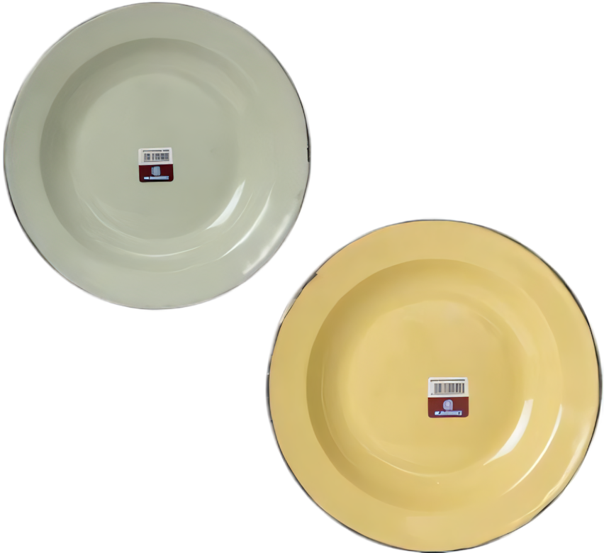 Enamel Plain Soup Plate in Various Colours (24 cm)
