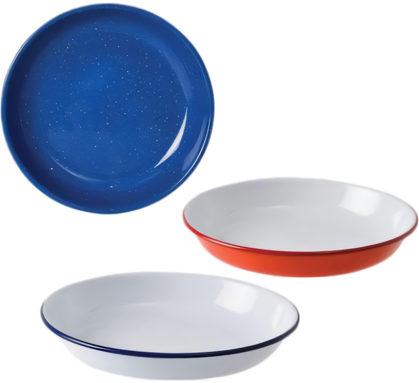 Enamel Plate, Assorted (22 cm)