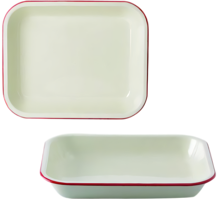 Enamel Baking Pan, Assorted (34 cm)
