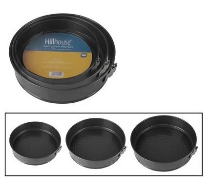 Bakeware Non-Stick Round Springform Pan - 3 Piece Set