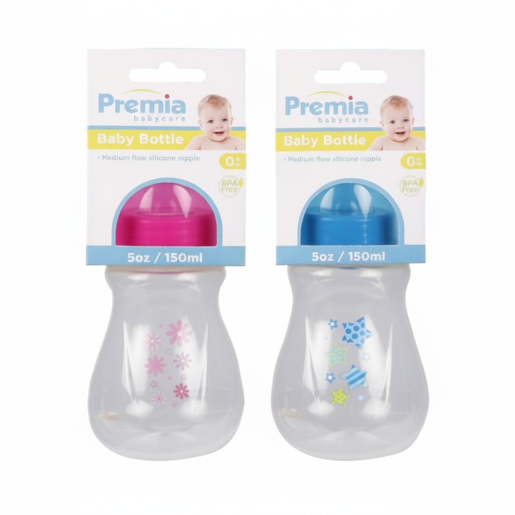 Plastic Baby Feeding Bottle in Various Colours (125 ml)
