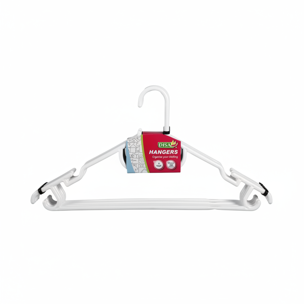 Virgin Plastic Clothes Hangers (5 Pack)