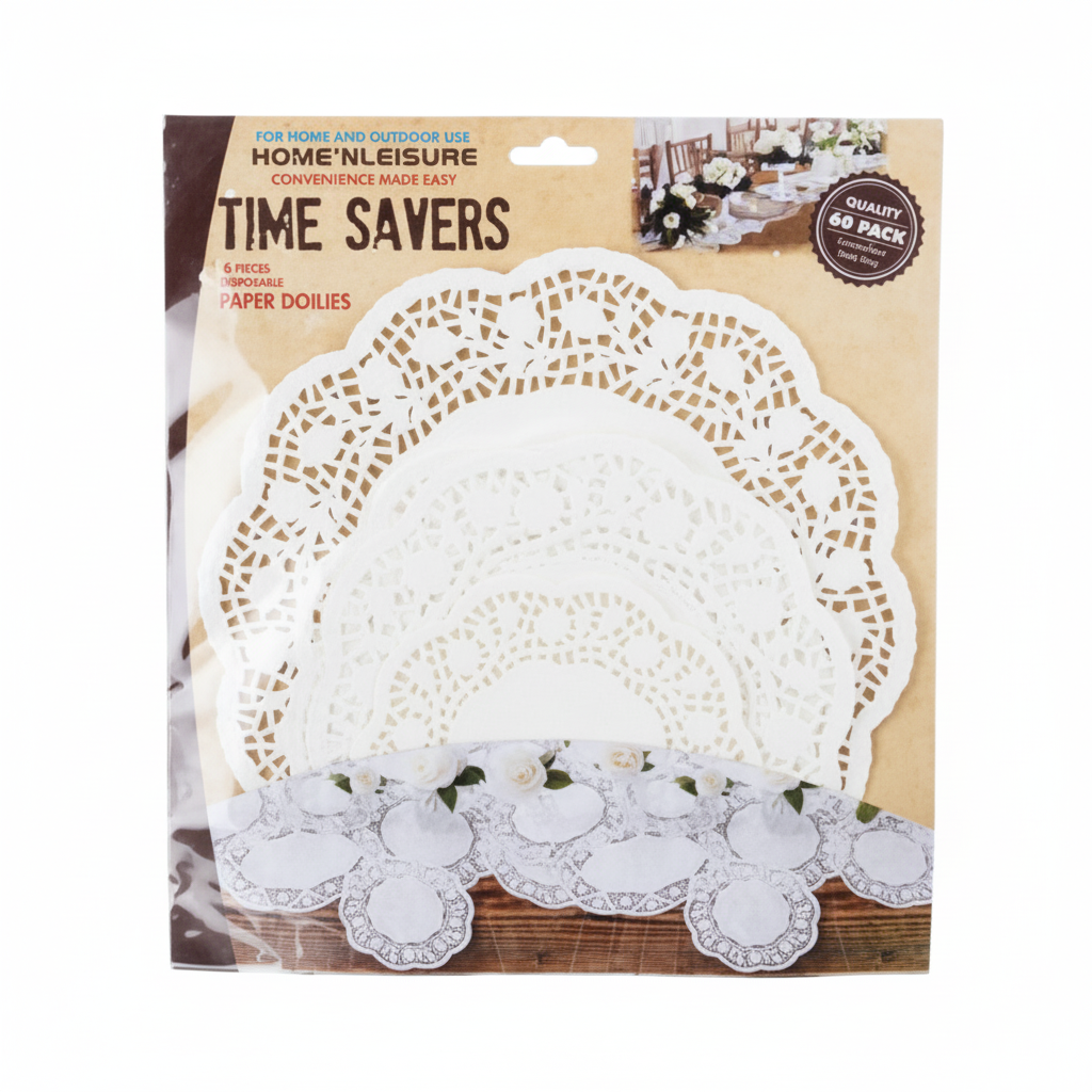 Paper Doilies Assortment (6 Pieces, 3 Sizes)