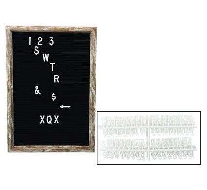Plastic Letter Board - 31 cm x 22 cm - Includes 292 Letters