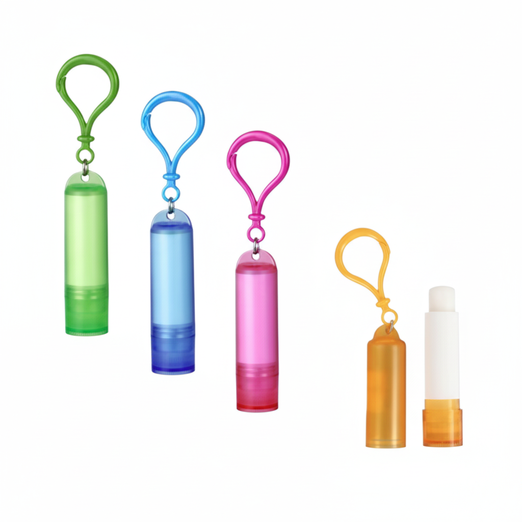 Lip Balm Tube with Key Ring (4.5 g) - Various Colours
