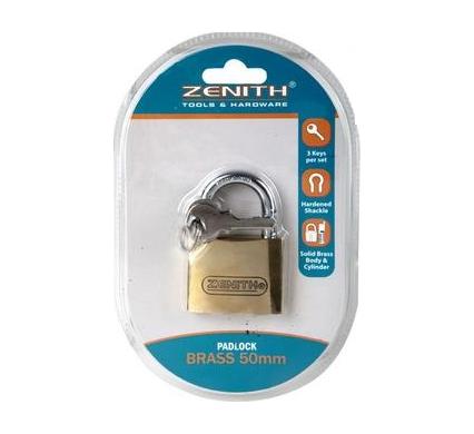 Padlock Brass - 50 mm - Carded