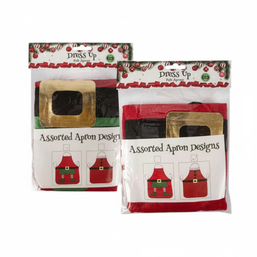 Felt Christmas Dress Up Apron with Assorted Designs (77 cm)