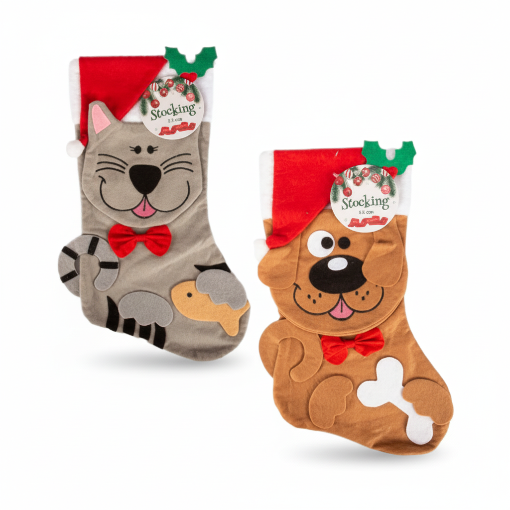 Christmas Pet Dress Up Stocking with Assorted Designs (44 cm)