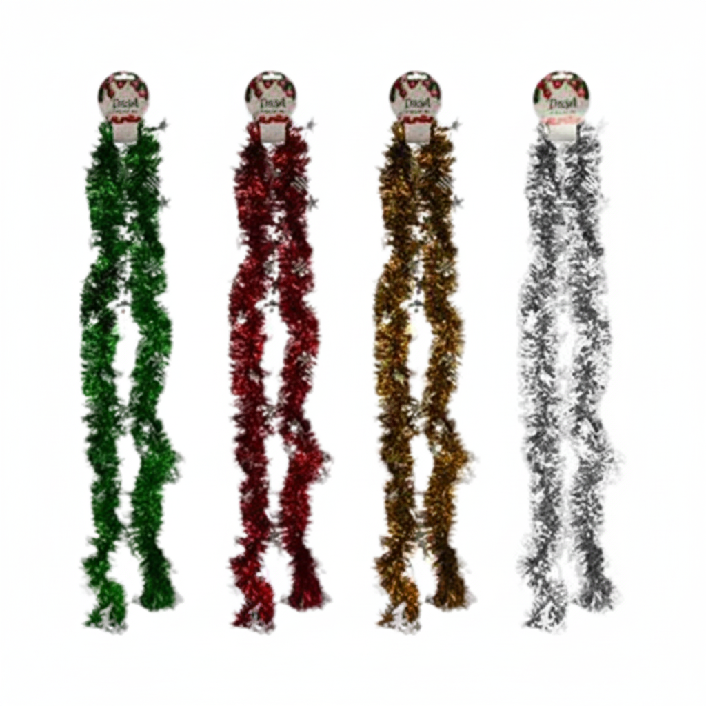 Christmas Tinsel Garlands in Various Colours (2 m)