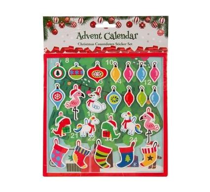 Christmas Stationery Sticker Advent Calendar - Holiday Countdown