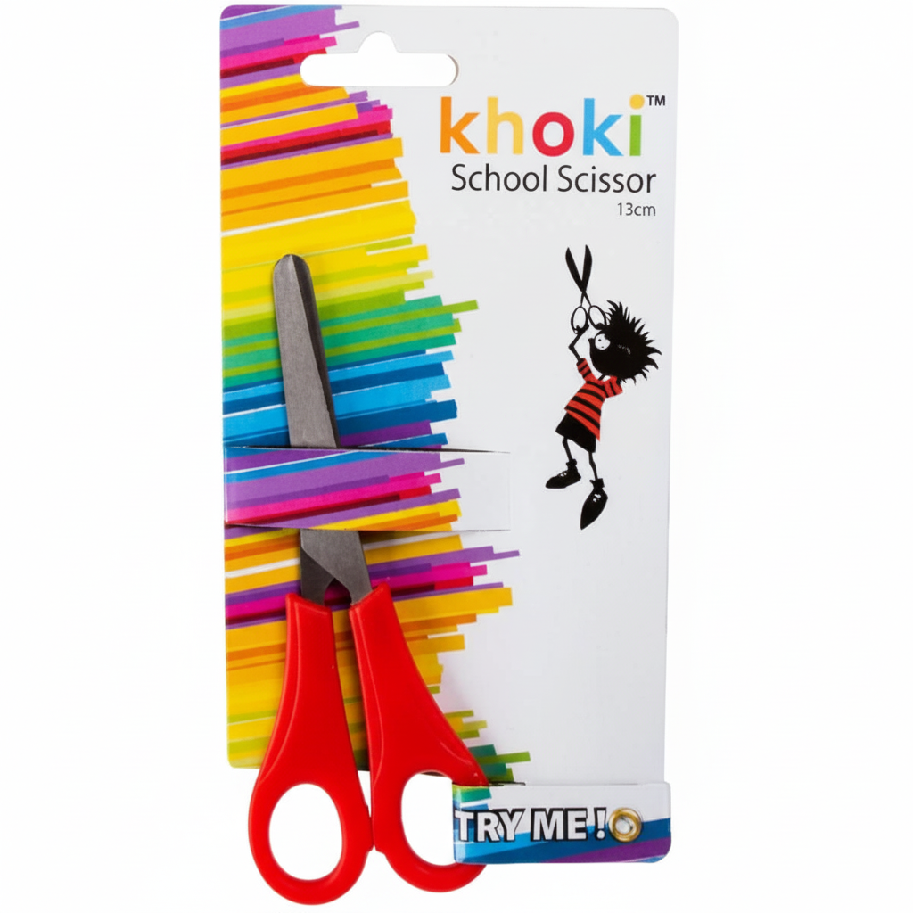 School Scissors, Carded (13 cm)