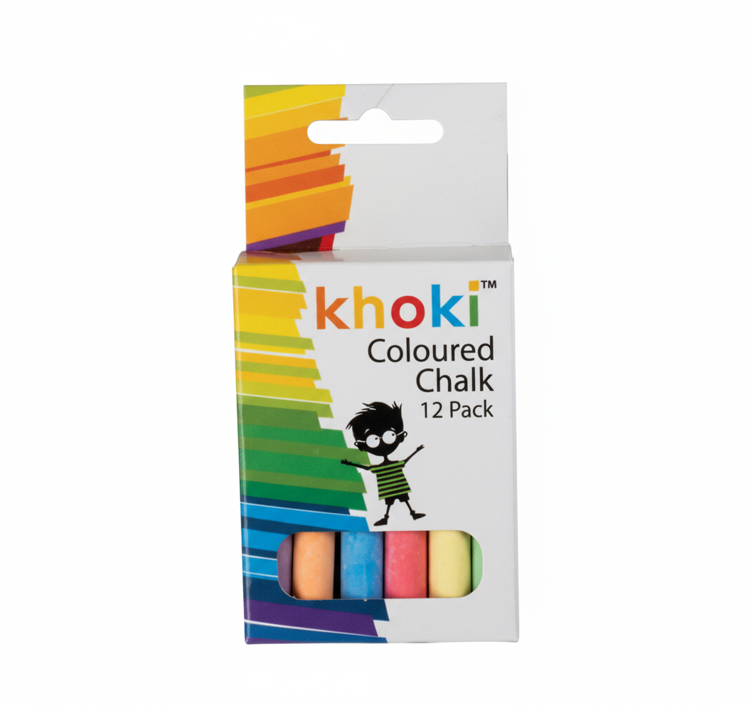 Coloured Chalk with Assorted Colours (Box of 12)