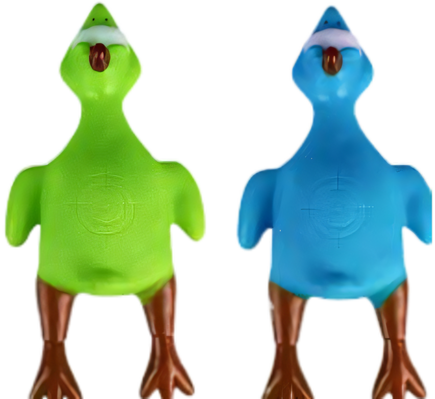 Vinyl Chicken Puppy Toy in Various Colours (25 cm)
