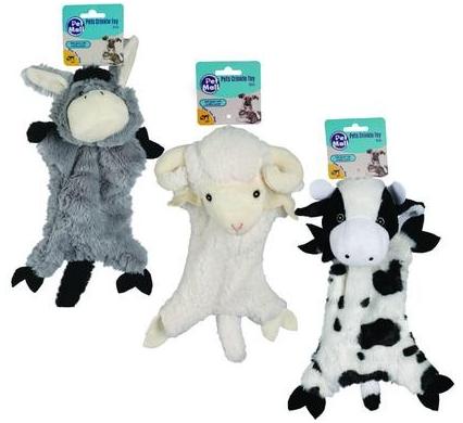 Pet Puppy Toy - Farm Animal Crinkle - Assorted