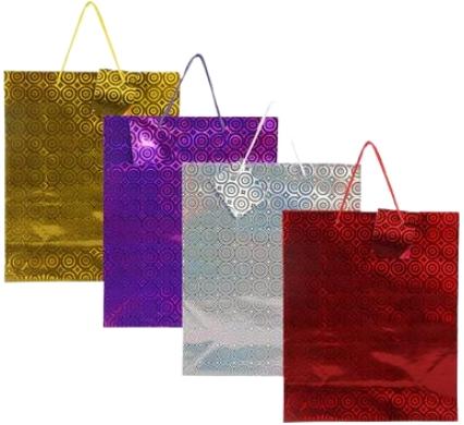 Large Metallic Gift Bag - 32 x 25 cm - Assorted