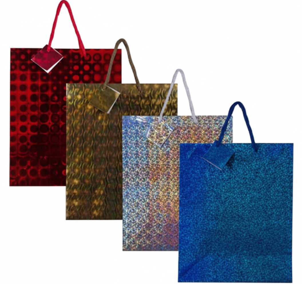 Large Hologram Gift Bag, Assorted (32 x 25 cm)