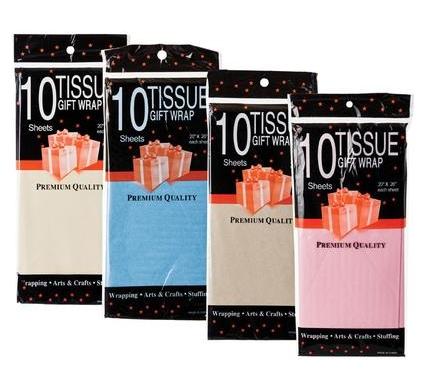 Tissue Paper - Dark Colours - 10 Pack Sheets - 50 x 66 cm