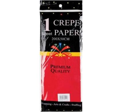 Crepe Paper Red - 50 mm x 200 cm