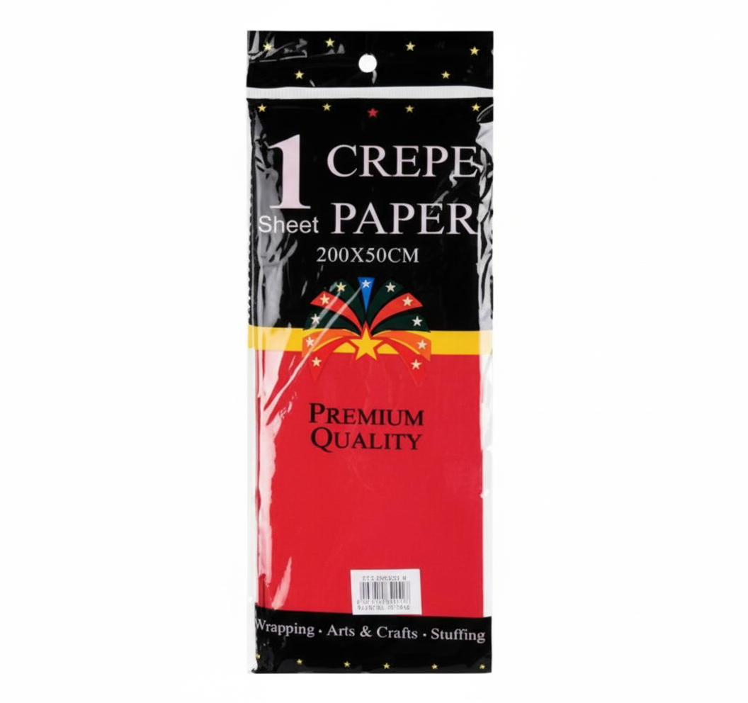 Red Crepe Paper (50 mm x 200 cm)