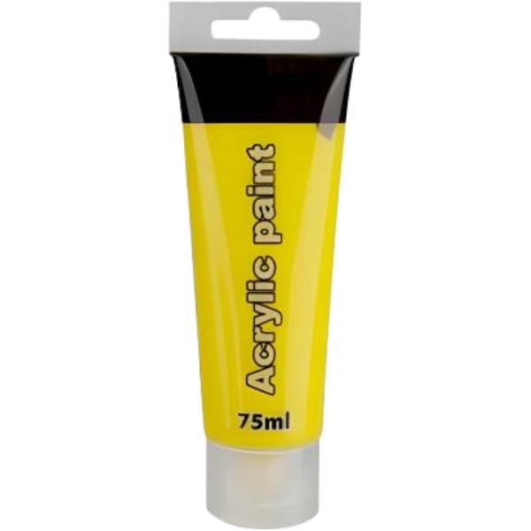 Artists Acrylic Paint - Yellow - 75 ml Tube