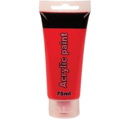 Artists Acrylic Paint - Red - 75 ml Tube