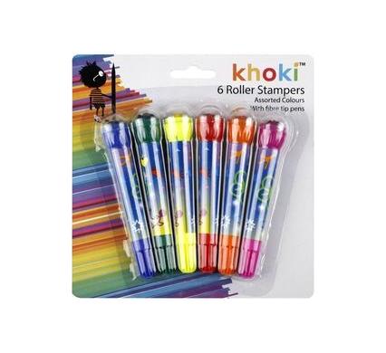 Felt Tip Pens - Roller Stamp - 6 Piece Set
