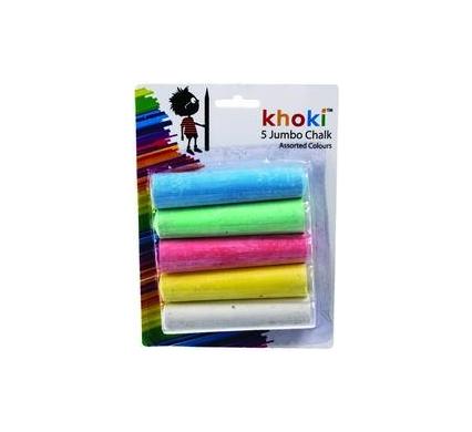 Jumbo Size Chalks - Card of 5 Colours