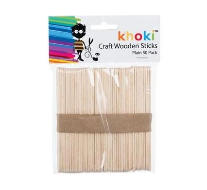 Plain Wooden Lolly Sticks - 50 Per Pack - 11 x 8 cm