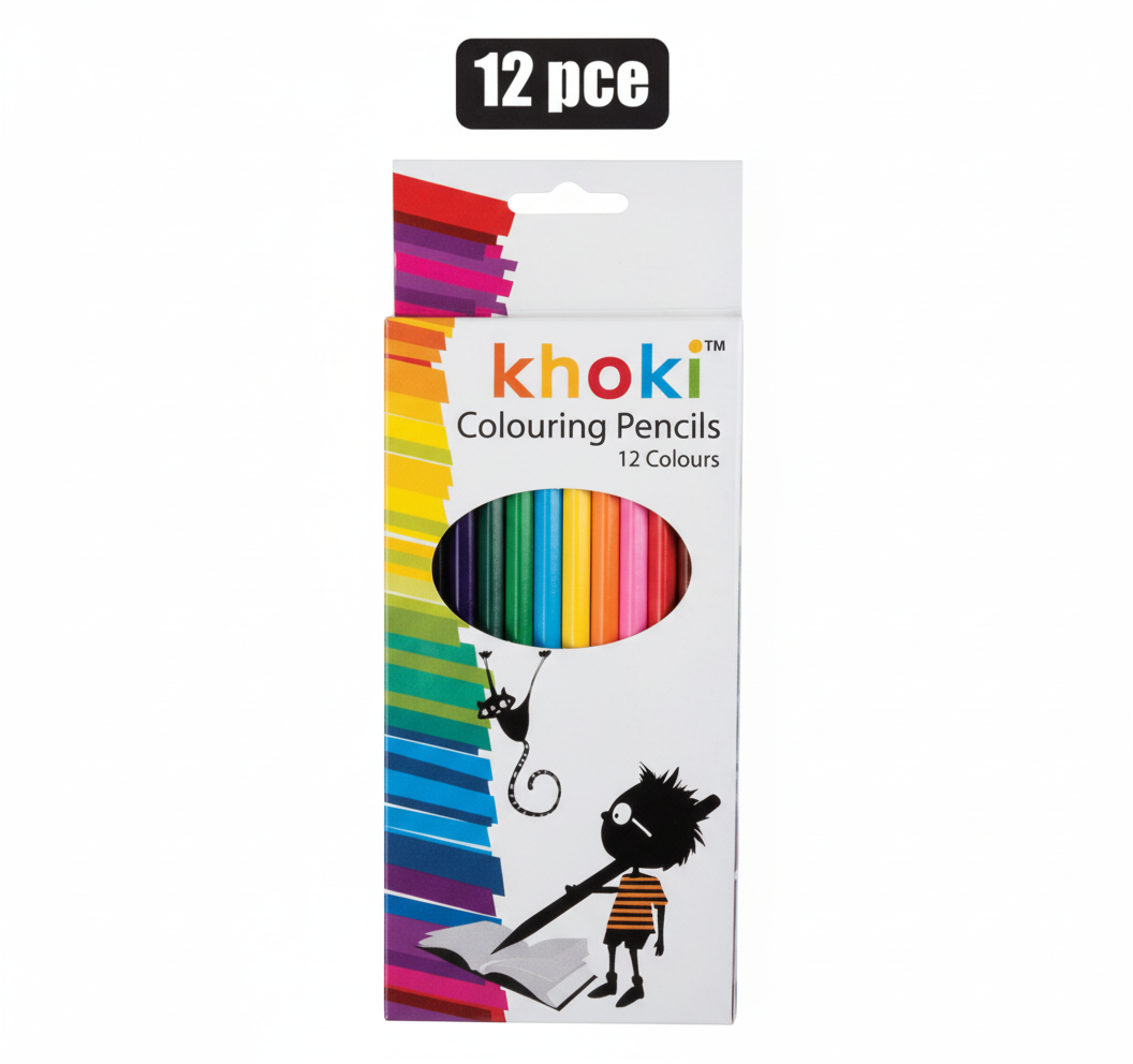 Long Pencil Crayons (12 Colours)